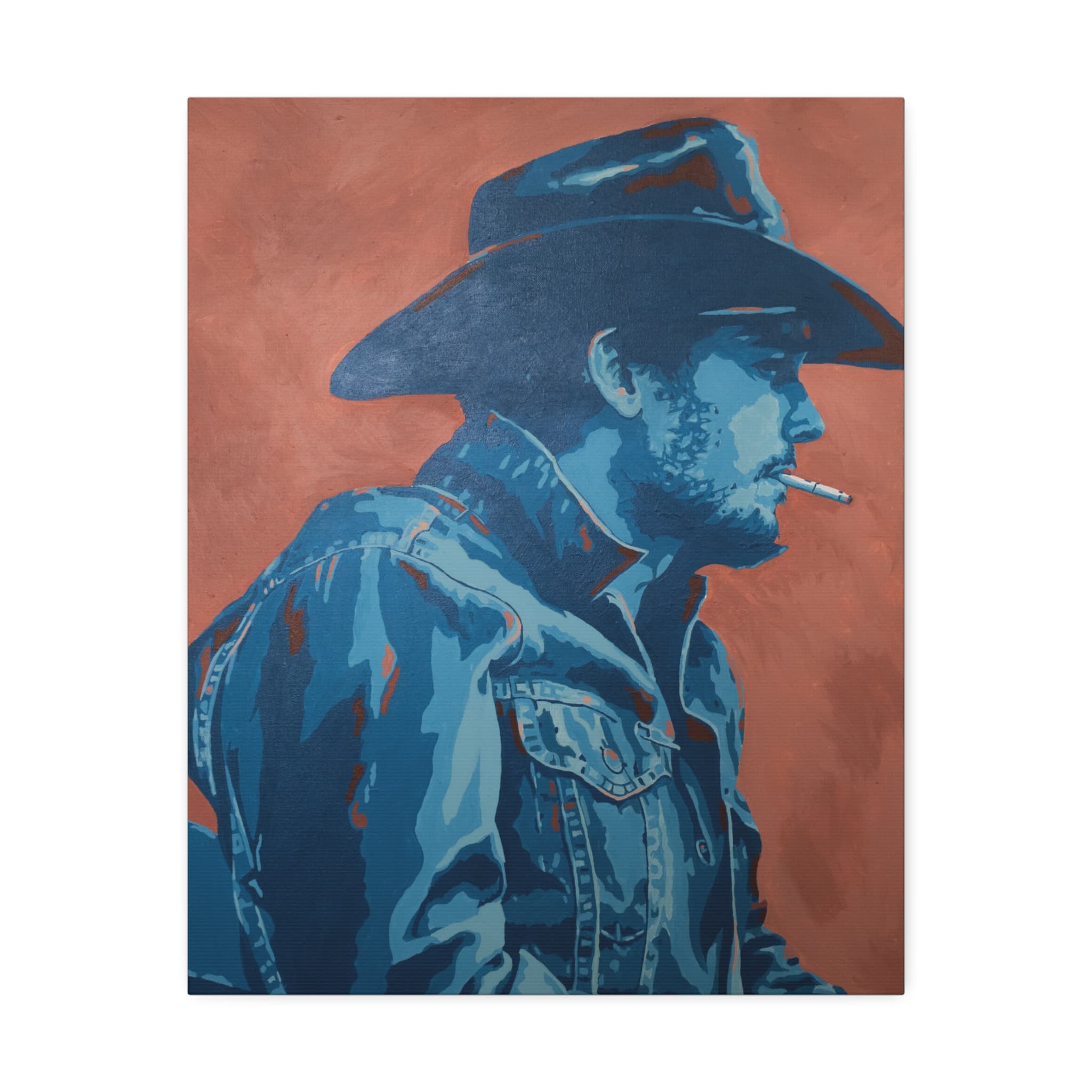 Rusted Jacket shown as a canvas print